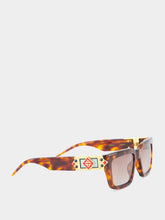 Casablanca Tortoiseshell Monogram Plaque Sunglasses