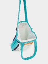 Casablanca Tennis Stripe Crochet Cotton Shoulder Bag