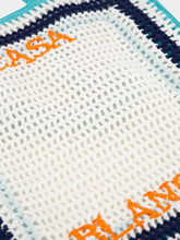 Casablanca Tennis Stripe Crochet Cotton Shoulder Bag