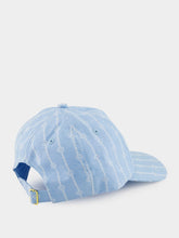 Casablanca Blue Laurel Stripe Logo Patch Cap