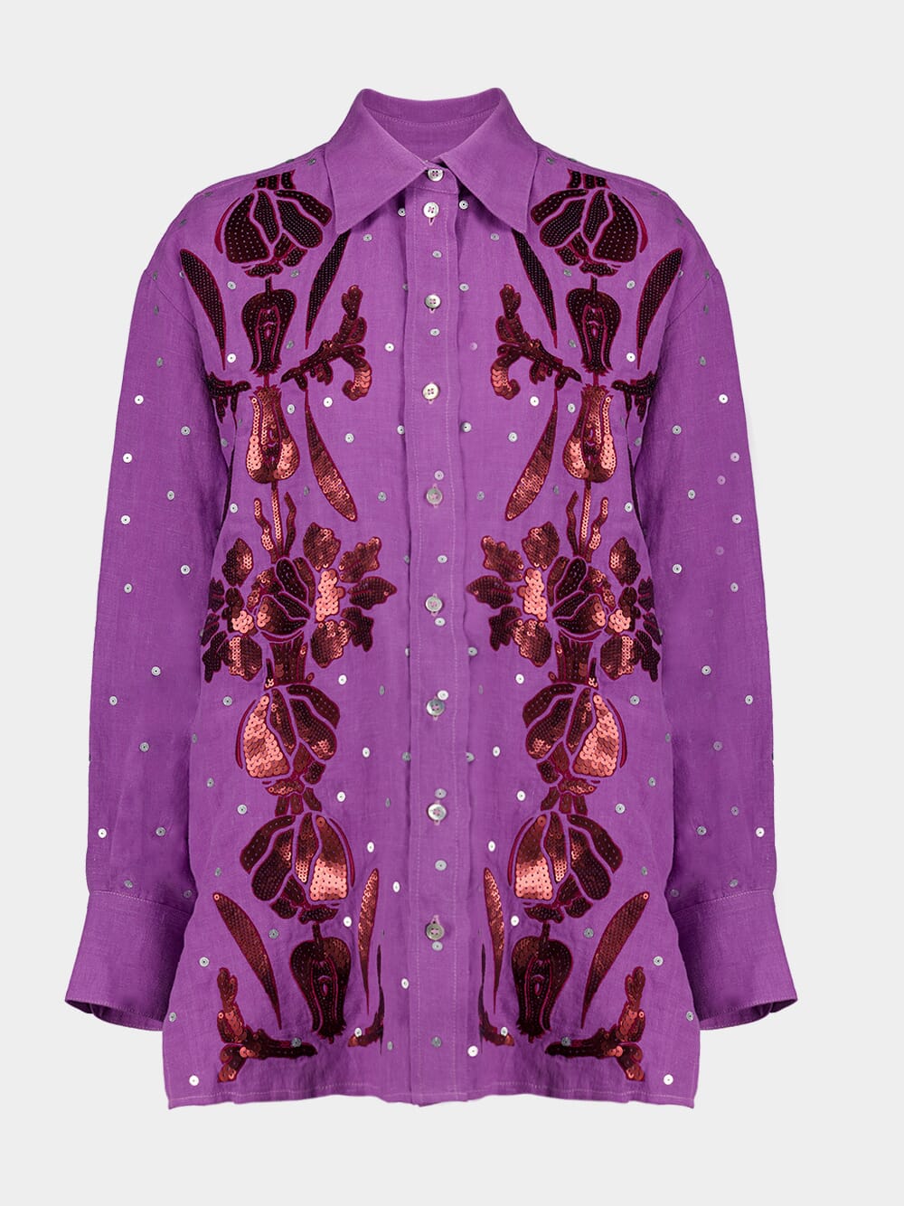 Ateneu Sequins Embroidered Shirt