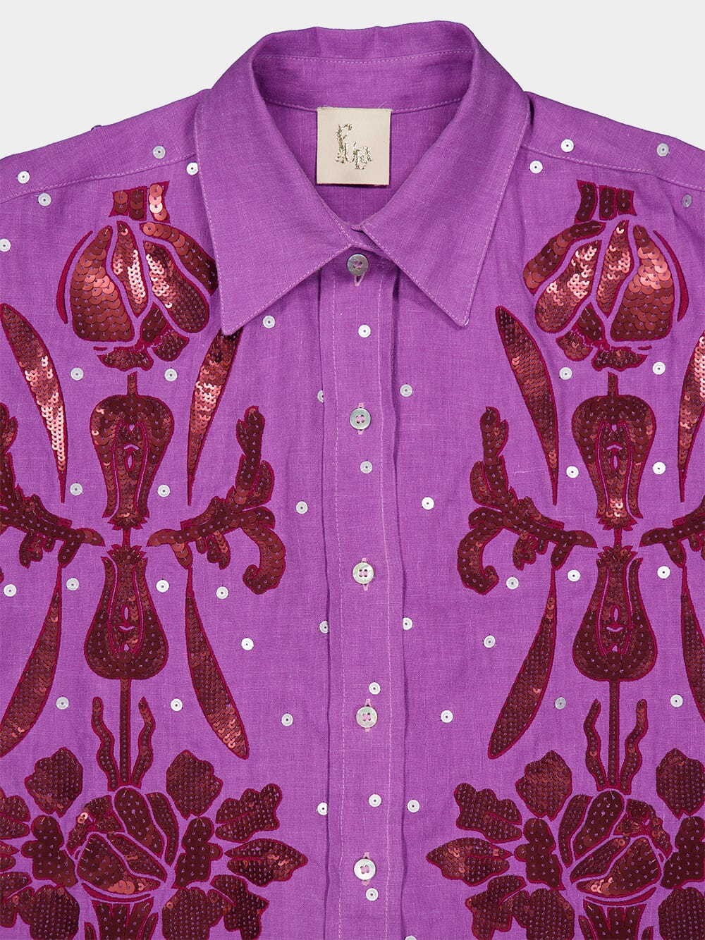 Ateneu Sequins Embroidered Shirt