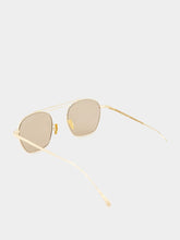 Cutler and Gross 18K Gold Octagonal Aviator Sunglasses