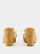 Jimmy Choo Latte Nappa Leather Avenue Wedge Mules