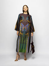 Paula Celina Fairytail Turtleneck Printed Silk Twill Dress
