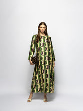 Paula Gray Modernchess Printed Silk Twill A-Line Dress