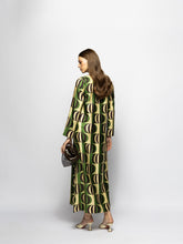 Paula Gray Modernchess Printed Silk Twill A-Line Dress