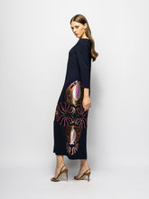 Paula Bellona Peacoat Sequin Embroidered Long Dress