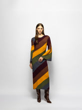 Paula Curie Multi Stripes Knitted Cut-Out Back Dress