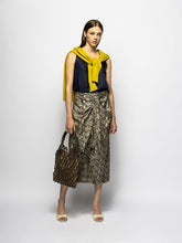 Paula Ivy Snakeskin Wrap Skirt in Printed Silk Twill