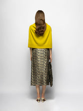 Paula Ivy Snakeskin Wrap Skirt in Printed Silk Twill