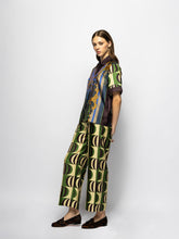 Paula Sonia Modernchess Printed Silk Twill Pants
