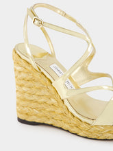 Jimmy Choo Gold Ayla Wedge Sandals