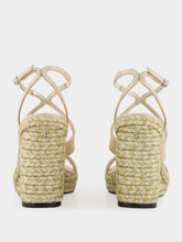 Jimmy Choo Soft Gold Metallic Leather Ayla Wedges