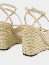 Jimmy Choo Soft Gold Metallic Leather Ayla Wedges