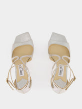 Jimmy Choo Champagne Azia 75 Glitter Leather Sandals