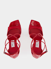 Jimmy Choo Azia 95 Ruby Red Patent Sandals
