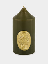 Trudon Khaki The Small Cameo Pillar Candle
