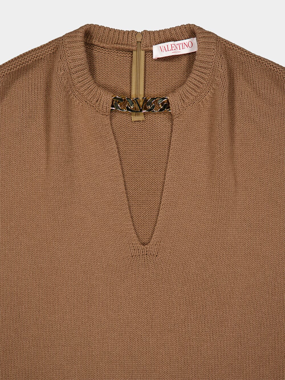 Chain-Detail Knitted Top