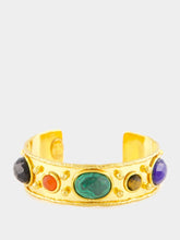 Sylvia Toledano Gold Byzantine Faceted Stone Bracelet
