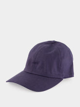 Borsalino Navy Linen Hiker Baseball Cap