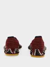 Kashura Burgundy Hand-Crocheted Lace Ballerinas
