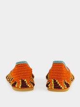 Kashura Orange Hand-Crocheted Lace Ballerinas