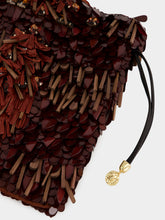 La DoubleJ Brown Embroidered Pochette Dustbag