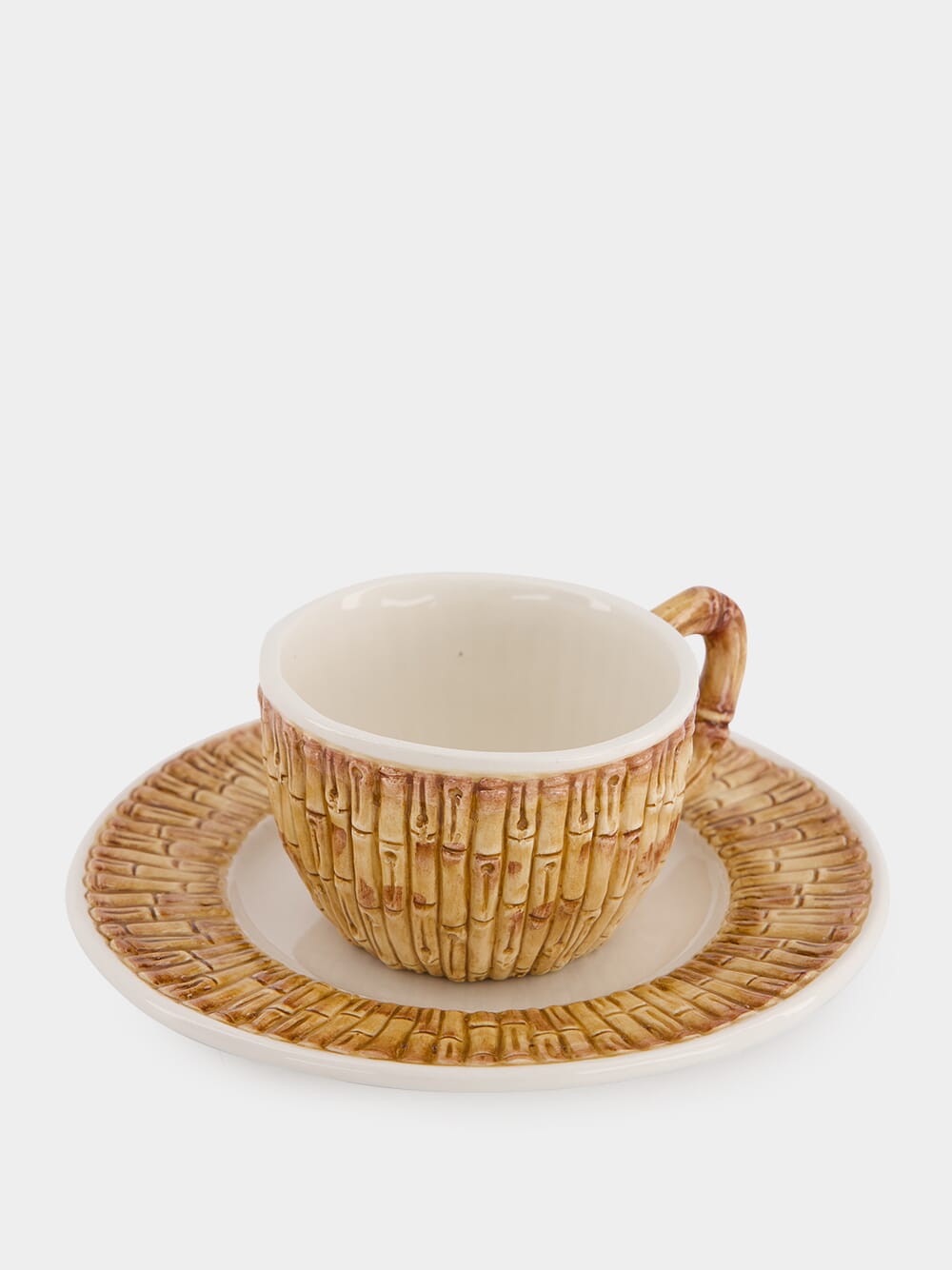 Bamboo Ceramic Tea Cup