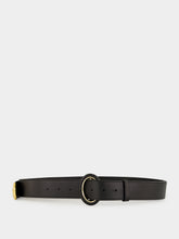 Givenchy Black Shiny Leather Belt with Golden Jewelry