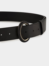 Givenchy Black Shiny Leather Belt with Golden Jewelry