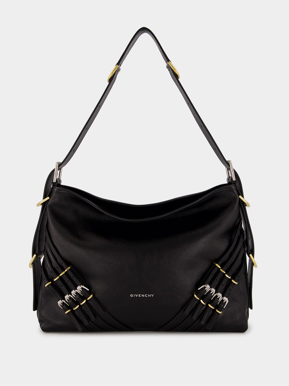 Black Medium Voyou Bag with Buckles