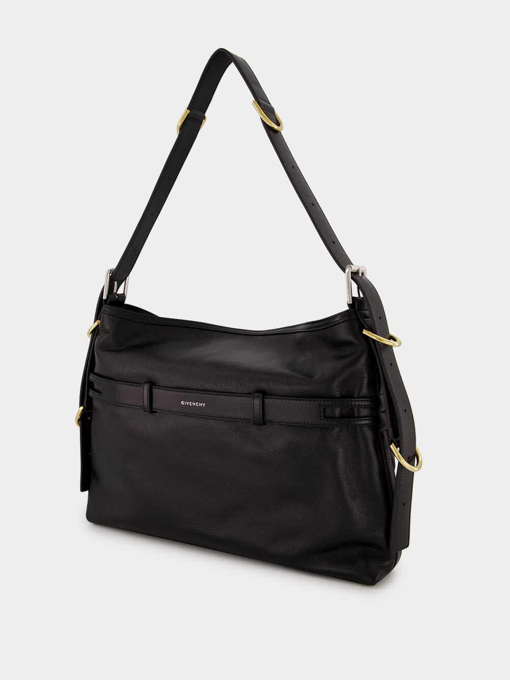 Black Medium Voyou Bag with Buckles