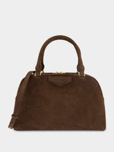 Givenchy Ebony Brown Antigona East-West Suede Bowling Bag