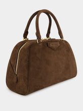 Givenchy Ebony Brown Antigona East-West Suede Bowling Bag