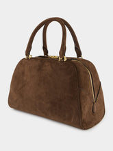 Givenchy Ebony Brown Antigona East-West Suede Bowling Bag