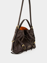 Givenchy Chocolate Small Voyou Bucket Bag in Shiny Leather