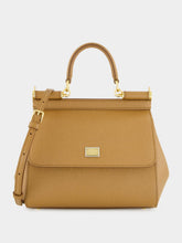 Dolce & Gabbana Caramel Medium Sicily Calfskin Bag