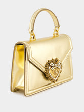 Dolce & Gabbana Devotion Gold Leather Mini Handbag
