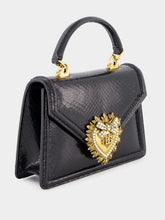 Dolce & Gabbana Python Skin Small Black Devotion Bag