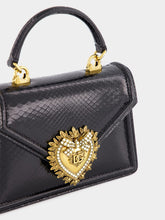 Dolce & Gabbana Python Skin Small Black Devotion Bag