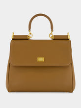 Dolce & Gabbana Brown Small My Sicily Calfskin Handbag