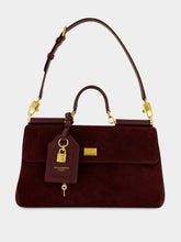 Dolce & Gabbana Burgundy Medium My Sicily Suede Handbag