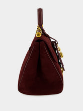 Dolce & Gabbana Burgundy Medium My Sicily Suede Handbag
