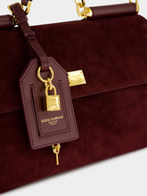 Dolce & Gabbana Burgundy Medium My Sicily Suede Handbag
