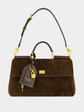 Dolce & Gabbana Ebony Brown Crosta Leather Handbag