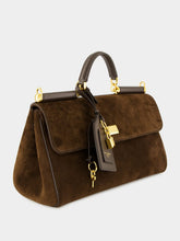 Dolce & Gabbana Ebony Brown Crosta Leather Handbag