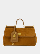 Dolce & Gabbana Camel Medium My Sicily Suede Handbag