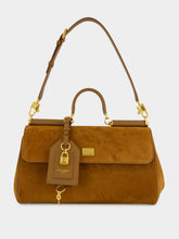 Dolce & Gabbana Camel Medium My Sicily Suede Handbag