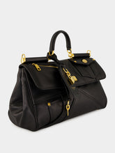 Dolce & Gabbana Black Medium My Sicily Biker Handbag